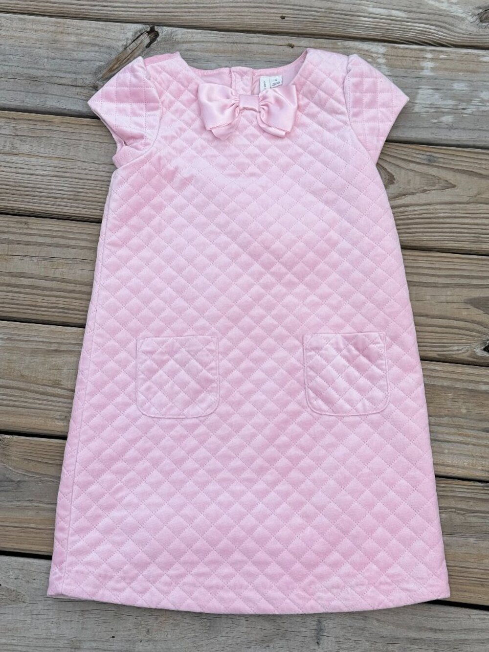 Janie and Jack Pink Bow Dress sz8 Coquette Balletcore Princess Preppy 3705